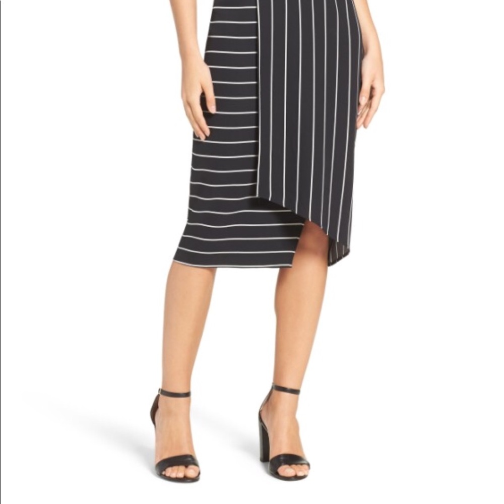 NWT-Cooper St. Black and White Stripe Dress - Picture 4 of 4